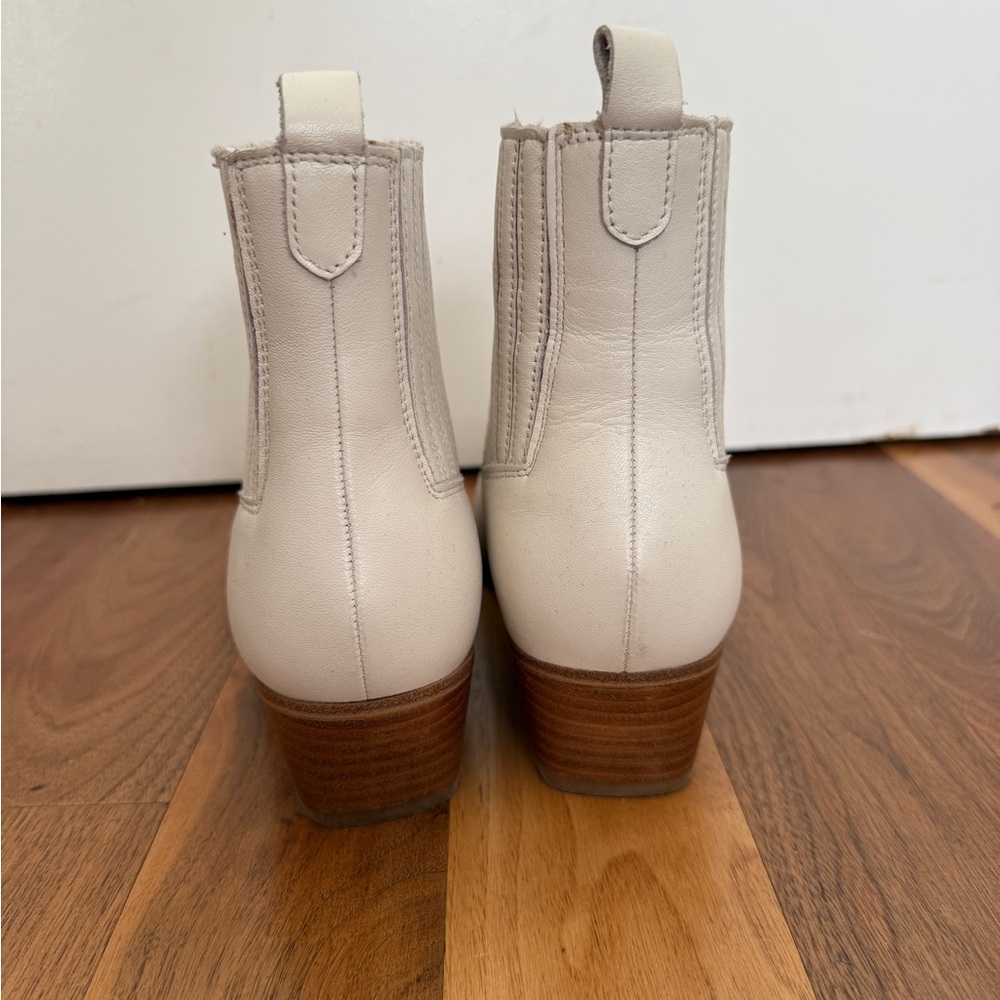 Marc Fisher Cream Pointed Toe Ankle Boots - Picture 7 of 7
